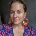 Klipsy energetyczne ukwiecone koła - lekkie boho Frida, ręcznie robione