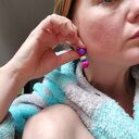 Klipsy tęczowe lekkie Boho na klipsach