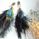 Klipsy pióra wykonane w pojedynczym egzemplarzu piękne polecam