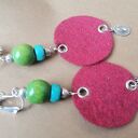 Klipsy drewno i filc Box X1 w stylu boho Frida na klipsach