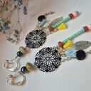 Klipsy boho orient lekkie dlugie box X1