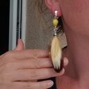 Klipsy Frida z frędzlami - lekkie boho handmade