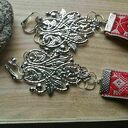 klipsy duze etno boho folk wiszące pojedynczy egzemplarz, box x1
