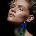 Klipsy leciutkie duże pióra