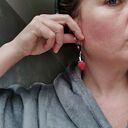 Klipsy Boho Folk „Pocałuj mnie w poziomkę” - Frida, lekkie i z żółtymi chwostami