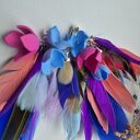 Kolczyki lub klipsy są lekkie, duże, dla zwariowanej ekscentrycznej i oryginalnej