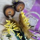 Klipsy Kwiaty Boho Box x1 - ręcznie wykonane przez Ruda Klarę 