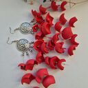 Kolczyki leciutkie boho rękodzieło