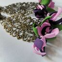 Klipsy etno boho folk Frida - kwiaty na klipsach (handmade)