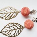klipsy etno boho folk z koralem box x1