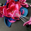 Klipsy etno boho kwiaty lekkie box x1