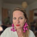 Klipsy zwariowane lekkie dlugi leciutkie amarantowe uwaga poezja: panienka ze Zgierza ma niezłego j