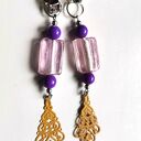 Klipsy boho Frida - ażurowe folk etno handmade