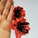 Lekkie klipsy kwiatowe boho - kolorowe handmade na klipsy