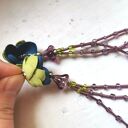 Klipsy etno boho folk z kolorowymi kwiatami - handmade 
