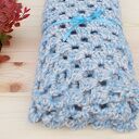 Kocyk niebiesko kremowy melanż