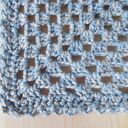 Kocyk niebiesko kremowy melanż