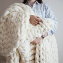 Wełniany koc / pled chunky blanket