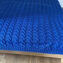 Niebieska narzuta handmade 140x220 cm