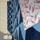 #1 Narzta na łóżko denim stylowa zerowaste