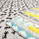 Narzuta patchwork GREY and MINT 158x195 cm
