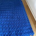 Niebieska narzuta handmade 140x220 cm