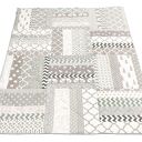 Komplet S&S: szara narzuta patchworkowa 160x210 cm i 4 poduszki