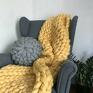 ciekawe koc wełniany chunky blanket 100% wełna koce i narzuty pled