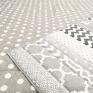 pled narzuta patchwork stripes - grey 157x205cm kapa koce i pastele