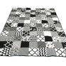 komplet art black and white 155x210cm patchwork - kapa narzuta majunto narzutka