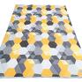 narzuta hexagons - yellow 155x205cm heksagon