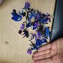 niebieskie kolczyki kwiaty leciutkie chabrowe box x1 etno
