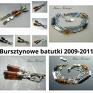 bursztynowe batutki vol. 9 kolczyki blaszki bursztyn amber