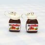 Poli Glinka Design nutella kolczyki ulepione ręcznie z masy termoutwardzalnej o wymiarach 2,5 czekolada