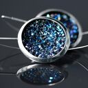 Duże efektowne kolczyki z kryształami Swarovski - srebro 925