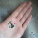 Kolczyki Green Onyx - fasetowane kulki onyksu w srebrnej oprawie