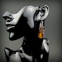 Kolczyki z tygrysim okiem - ręcznie robione wire wrapping z oksydowanej miedzi