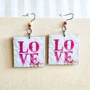 Kolczyki wiszące - LOVE