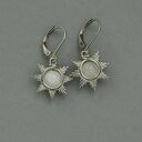 Małe kolczyki słoneczka kamień księżycowy wire wrapping