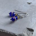 Kolczyki Dark Sapphire z złotymi obręczami