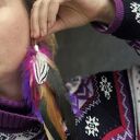 Kolczyki pióra boho - kolorowe i lekkie, wykonane w pojedynczym egzemplarzu