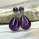 Kolczyki w odcieniu perłowego fioletu na sztyftach Isin e11/13