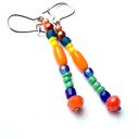 Bajecznie kolorowe kolczyki w modnym stylu boho długie efektowne w sam raz na lato super prezent