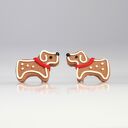 Piernikowe kolczyki psy z lukrem - świąteczne dodatki w stylu