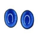 Owalne sztyfty z perłowym lapis-lazuli e30/46 - lekkie