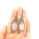 Kolczyki z różowym kwarcem