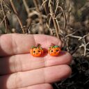 Urocze kolczyki dynie na Halloween - rozmiar 12 mm, stal chirurgiczna