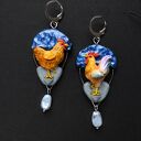 Kolczyki “kura i kogut”