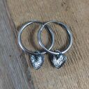 Koła z sercem - kolczyki II