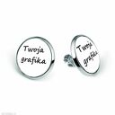 Kolczyki sztyfty z własną grafiką